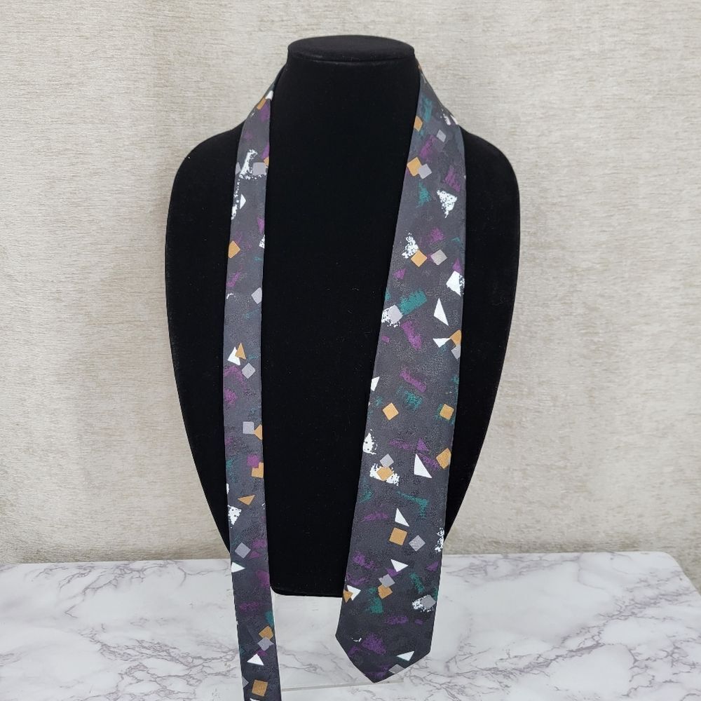 Corner Stone Vintage Geometric Patterned Tie Boys Or Youth